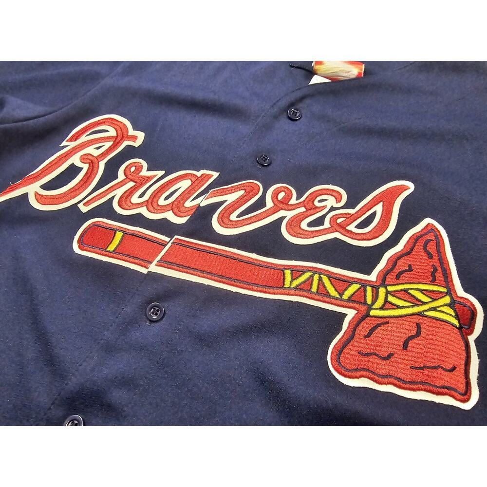 Vintage Majestic Diamond Atlanta Braves Authentic Jersey USA Stitch Men XL - Picture 2 of 7